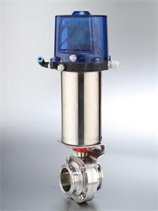 Sanitary Intelligent Pneumatic Butterfly Valve 